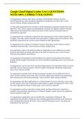 Google Cloud Digital Leader Cert &vert;&vert; QUESTIONS WITH 100&percnt; CORRECT SOLUIONS&excl;&excl;