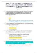 HESI PN EXIT EXAM V3 LATEST VERSION  2022-2024 ALL 110 QUESTIONS AND VERIFIED  ANSWERS PLUS RATIONALES&sol;PN HESI EXIT  EXAM V3
