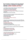 Nurse Practitioner Certification Exam Prep Questions with correct Answers 2025&sol;2026&lpar; A&plus; GRADED 100&percnt; VERIFIED&rpar;&period; &lpar;CORRECT ANSWERS ARE IN RED&rpar;
