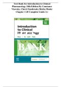 Test Bank for Introduction to Clinical  Pharmacology 10th Edition By Constance  Visovsky&comma; Cheryl Zambroski&comma; Shirley Hosler  Chapter 1-20 Complete Guide A&plus;