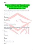 Elsevier HESI A2 A&P Exam Practice Questions with Correct Detailed Answers UPDATED 2025