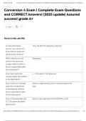 Conversion 4 Exam &vert; Complete Exam Questions and CORRECT Answers&vert; &lpar;2025 update&rpar; Assured success&vert; grade A&plus;