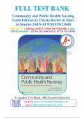 Test Bank for Community and Public Health Nursing 10th Edition by Cherie Rector&comma; Mary Jo Stanley 9781975123048 Chapter 1-30 &vert; Complete Guide A&plus;