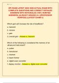 SPI EXAM LATEST 2025&sol; 2026 ACTUAL EXAM WITH  COMPLETE QUESTIONS AND CORRECT DETAILED  ANSWERS WITH RATIONALES &lpar;100&percnt; VERIFIED  ANSWERS&rpar; &vert;ALREADY GRADED A&plus;&vert; &vert;&vert;PROFESSOR  VERIFIED&vert;&vert; &vert;&vert;LATEST EXAM&excl;&excl;&excl;&vert;&vert;