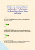 State farm auto external claim Resource Certification Exam &vert;Verified Questions with Correct Answers &lpar;Newest Update 2025 &vert; 2026&period;      