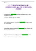 LVN FUNDAMENTALS EXAM 1 ATI &vert; COMPREHENSIVE Q&A FOR ERTIFICATION SUCCESS