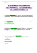 Massachusetts Life And Health Insurance Exam&vert; Comprehensive Q&A For Certification Success