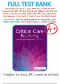Test Bank For Critical Care Nursing&colon; Diagnosis and Management 8th Edition By Linda D&period; Urden&comma; Kathleen M&period; Stacy & Mary E&period; Lough ISBN 9780323447522 Chapter 1-41 &vert; Complete Guide A&plus;