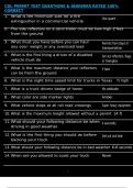 CDL PERMIT TEST QUESTIONS & ANSWERS RATED 100&percnt; CORRECT