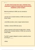 NC EMT STATE EXAM 2025&sol; 2026 &vert; VERIFIED FINAL  EXAM WITH COMPLETE QUESTIONS AND DETAILED  ANSWERS&sol; LATEST EXAM&excl;&excl;&excl; 