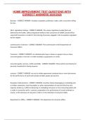 HOME IMPROVEMENT TEST QUESTIONS WITH CORRECT ANSWERS 2025&sol;2026