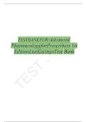 Test Bank For Advanced Pharmacology for Prescribers 1st Edition by Brent Q&period; Luu&comma; Gerald Kayingo&comma; Virginia McCoy Hass
