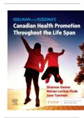 TEST BANK &lpar;2025&rpar; FOR Edelman and Kudzma&rsquo;s Canadian Health Promotion Throughout the Life Span 1st Edition Dames 