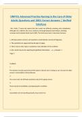 DNP701 Advanced Practice Nursing in the Care of Older Adults Questions and 100&percnt; Correct Answers &vert; Verified Solutions