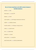 Bio 117 Exam Questions and 100&percnt; Correct Answers &vert; Verified Solutions