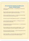 BIO 117 Final Exam Questions and 100&percnt; Correct Answers &vert; Verified Solutions