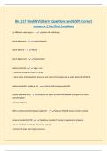 Bio 117 Final WVU Barry Questions and 100&percnt; Correct Answers &vert; Verified Solutions