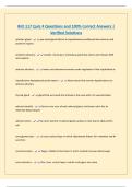 BIO 117 Quiz 4 Questions and 100&percnt; Correct Answers &vert; Verified Solutions