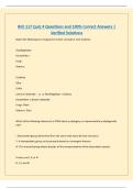 BIO 117 Quiz 4 Questions and 100&percnt; Correct Answers &vert; Verified Solutions