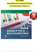 Test Bank&lpar;updated&rpar; For Data Analytics for Accounting&comma; 3rd Edition Richardson