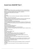 Acute Care AGACNP Test 1 NEWEST 2025&sol;2026 ACTUAL EXAM COMPLETE QUESTIONS AND CORRECT DETAILED ANSWERS &lpar;VERIFIED ANSWERS&rpar; &vert;ALREADY GRADED A&plus;&vert;&vert;BRAND NEW&excl;&excl;