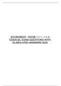  ECONOMICS - IGCSE 1&period;1&period;1 - 1&period;1&period;3 EDEXCEL EXAM QUESTIONS WITH ELABOLATED ANSWERS 2025 &emsp;