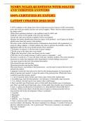 NCSBN NCLEX QUESTIONS WITH SOLVED  AND VERIFIED ANSWERS  100&percnt; CERTIFIED BY EXPERT&period;  LATEST UPDATED 2025&sol;2026 
