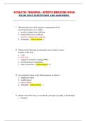 ATHLETIC TRAINING - SPORTS MEDICINE HOSA  EXAM 2025 QUESTIONS AND ANSWERS&period;
