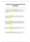 APRP-EXAM 2025 QUESTIONS AND  ANSWERS&period;