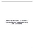  AMAZON DELIVERY ASSOCIATE TRAINING EXAM 2025 QUESTIONS AND ANSWERS&period;