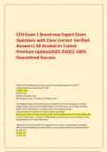 CEH Exam &vert; Brand new Expert Exam Questions with Clear Correct  Verified Answers&vert; All Graded A&plus;&vert;Latest Premium Update&lpar;2025-2026&rpar;&vert; 100&percnt; Guaranteed Success&period;