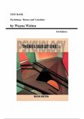 Test Bank for Psychology&colon; Themes and Variations 3rd Edition by Wayne Weiten&comma; Chapter 1-16 &vert;All Chapters