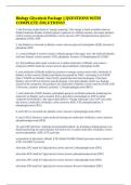 Biology Glycolysis Package &vert;&vert; QUESTIONS WITH COMPLETE SOLUTIONS&excl;&excl;