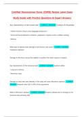 Certified Neuroscience Nurse &lpar;CNRN&rpar; Review Latest Exam Study Guide with Practice Questions & Expert Answers&period;