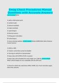 Smog Check Procedures Manual Questions with Accurate Answers