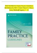 TEST BANKS For Family Practice Guidelines 6th Edition by Jill C&period; Cash&semi; Cheryl A&period; Glass&semi; Jenny Mullen&vert;&vert;Chapters 1 - 23