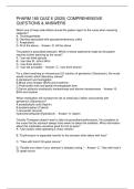 PHARM 180 QUIZ 6 &lpar;2025&rpar; COMPREHENSIVE QUESTIONS & ANSWERS