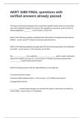 AERT 3480 FINAL questions with verified answers already passed
