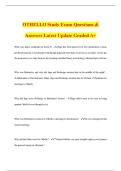 OTHELLO Study Exam Questions & Answers Latest Update Graded A&plus;