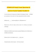 OTHELLO Study Exam Questions & Answers Latest Update Graded A&plus;
