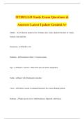 OTHELLO Study Exam Questions & Answers Latest Update Graded A&plus;