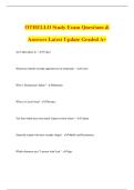 OTHELLO Study Exam Questions & Answers Latest Update Graded A&plus;