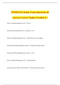 OTHELLO Study Exam Questions & Answers Latest Update Graded A&plus;