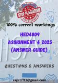 HED4809 Assignment 4 2025 &lpar;Answer Guide&rpar;
