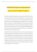 OTHELLO Study Exam Questions & Answers Latest Update Graded A&plus;
