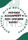 HED4809 Assignment 4 2025 &lpar;Answer Guide&rpar;