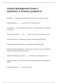 Airport Management Exam 1 questions & answers graded A&plus;