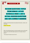 FULL EXAMS SET&colon;&colon;&colon; RD EXAMS WEEK 1&colon; DAY 1 TO 5&comma; FINAL EXAMS ACTUAL 2025&sol;2026&period; TOPICS FROM DOMAIN 1 