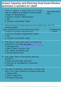 Airport Capacity and Planning Final Exam Review questions n answers A&plus; rated