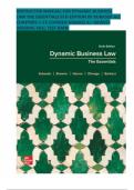 INSTRUCTOR MANUAL FOR DYNAMIC BUSINESS LAW THE ESSENTIALS 6TH EDITION BY KUBASEK&vert;&vert;ISBN&colon;NO 9781266278716&vert;&vert;ALL CHAPTERS 1-25 COVERED &vert;NEWEST VERSION&vert;ALREADY GRADED A&plus;
